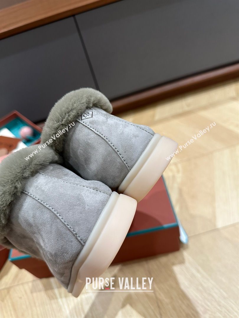 LP Open Walk Boots with Fur in Suede LP103111 Grey-green 2023 Top (KL-23103111)