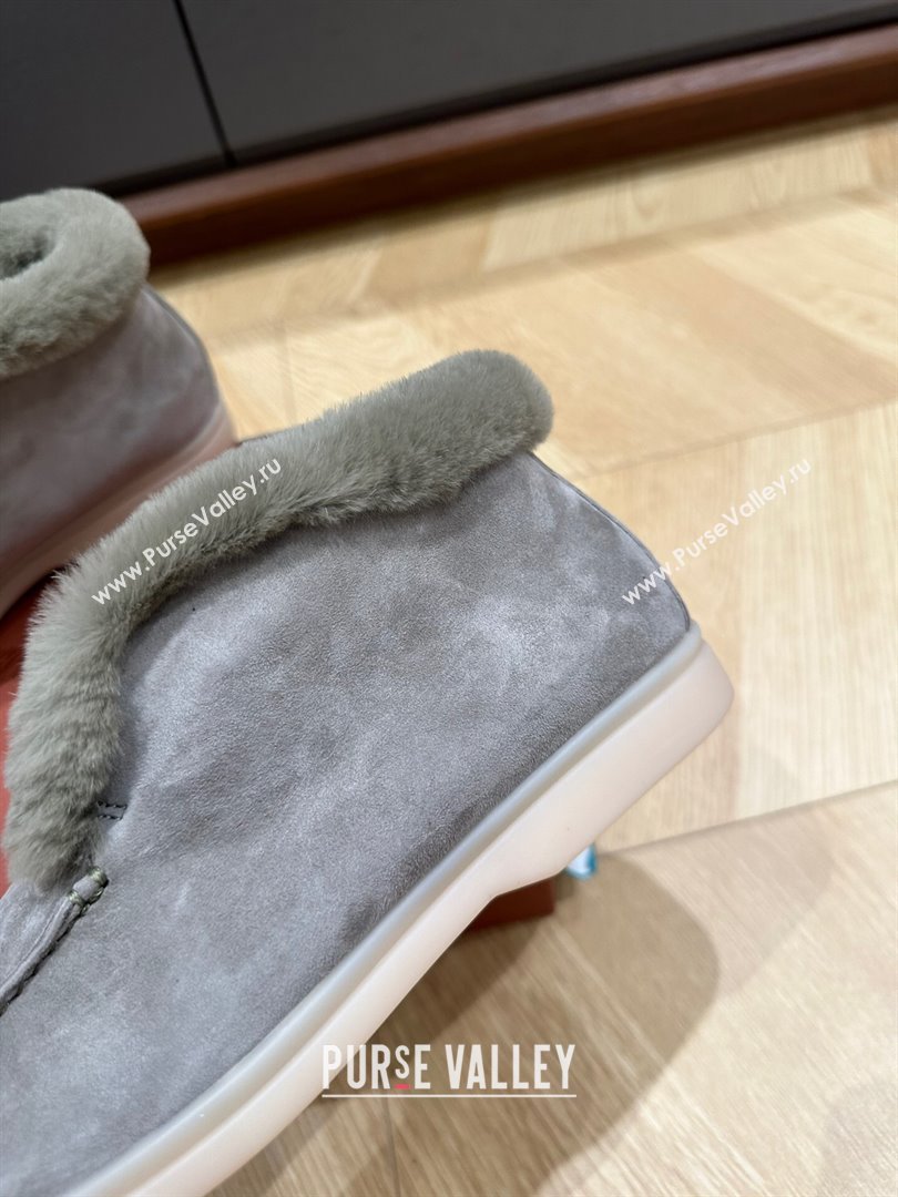 LP Open Walk Boots with Fur in Suede LP103111 Grey-green 2023 Top (KL-23103111)