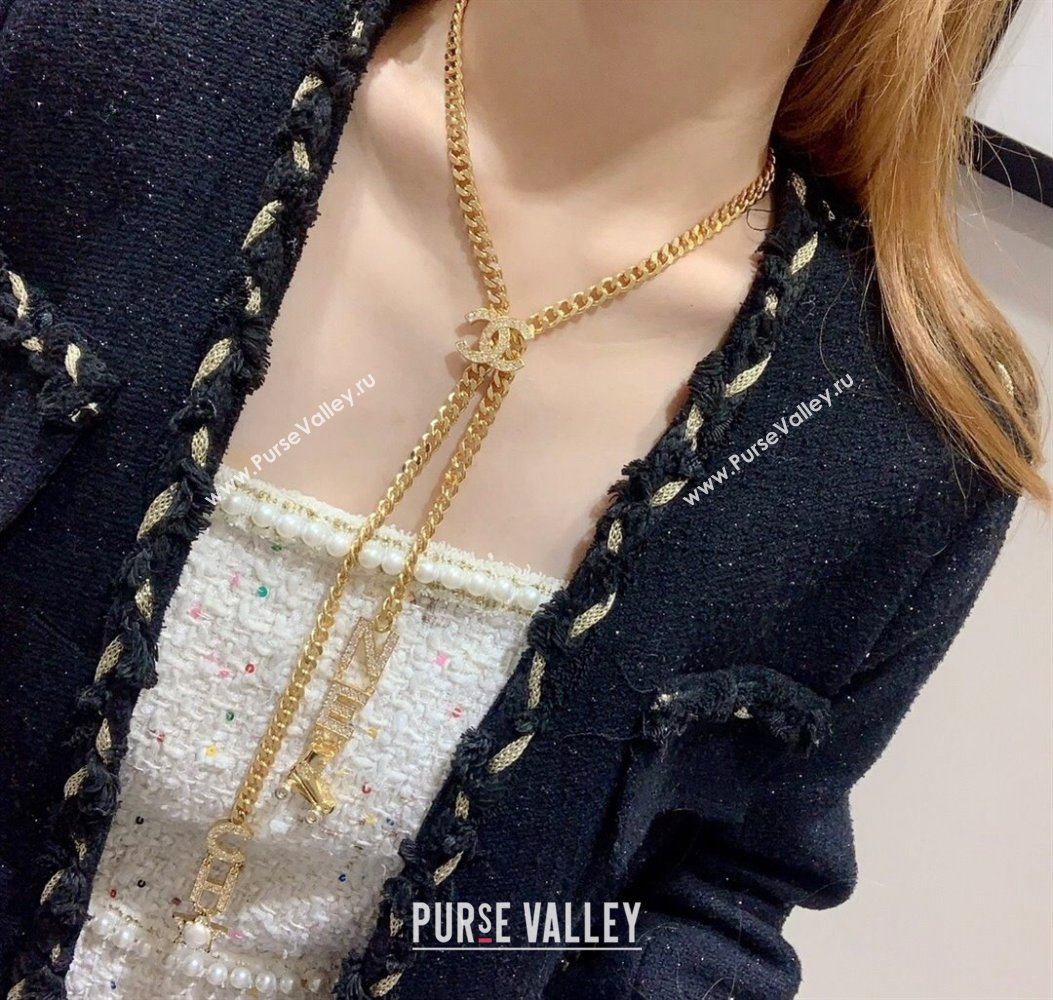 Chanel Chain Necklace with Star and Boot CH12609 Gold 2024 (YF-24012609)