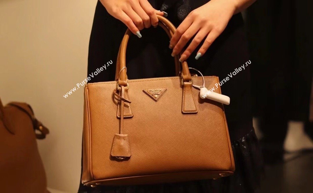 Prada Galleria Saffiano Leather Medium Bag 1BA863 Brown 2024 (LY-24101618)