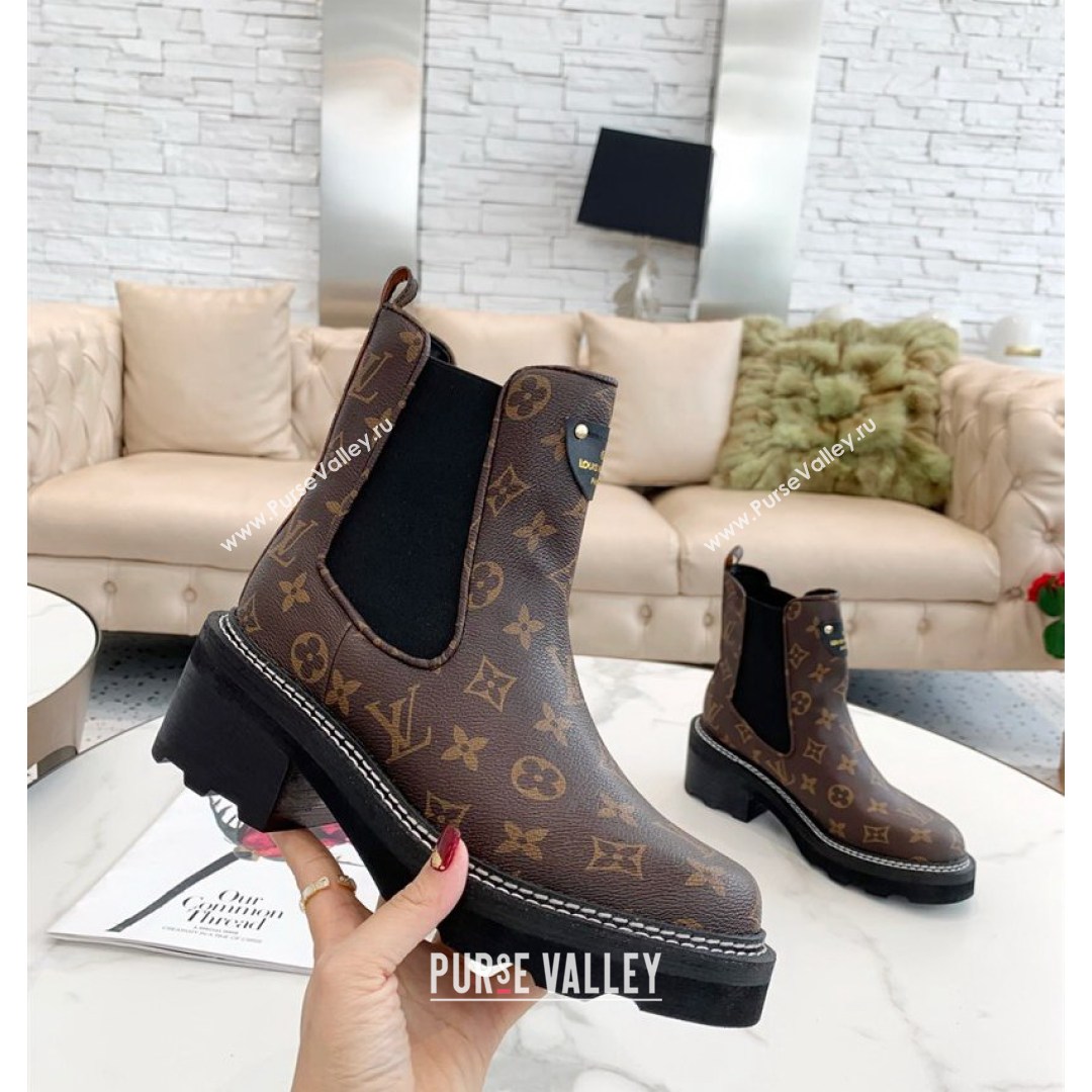 Louis Vuitton Beaubourg Ankle Boots Monogram Canvas 2021 (MD-21081002)