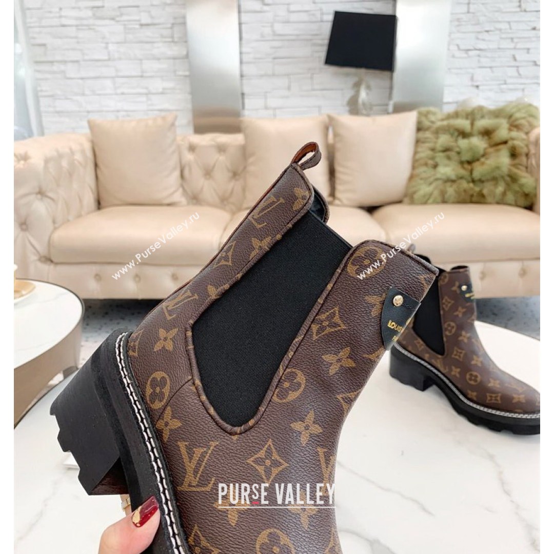 Louis Vuitton Beaubourg Ankle Boots Monogram Canvas 2021 (MD-21081002)