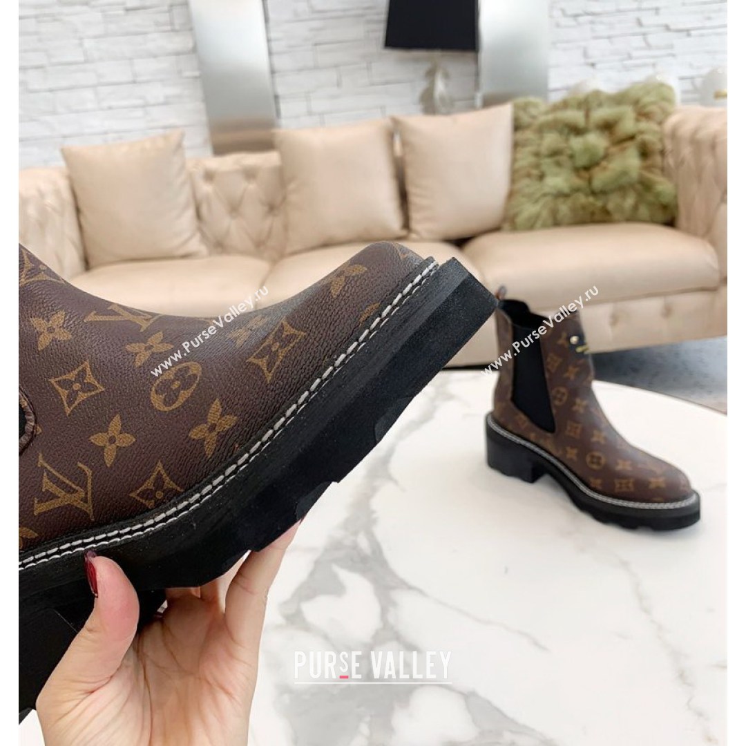 Louis Vuitton Beaubourg Ankle Boots Monogram Canvas 2021 (MD-21081002)