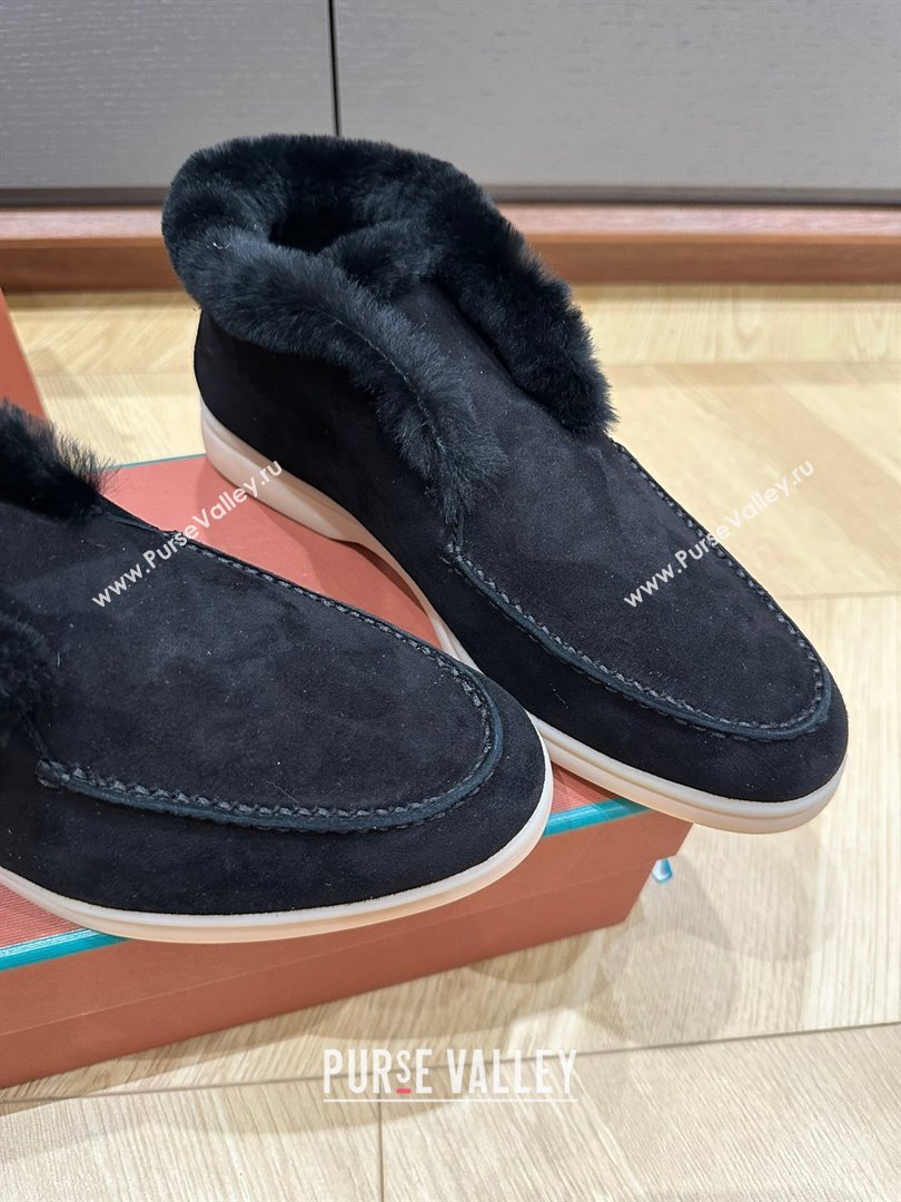 LP Open Walk Boots with Fur in Suede LP103112 Black 2023 Top (KL-23103112)