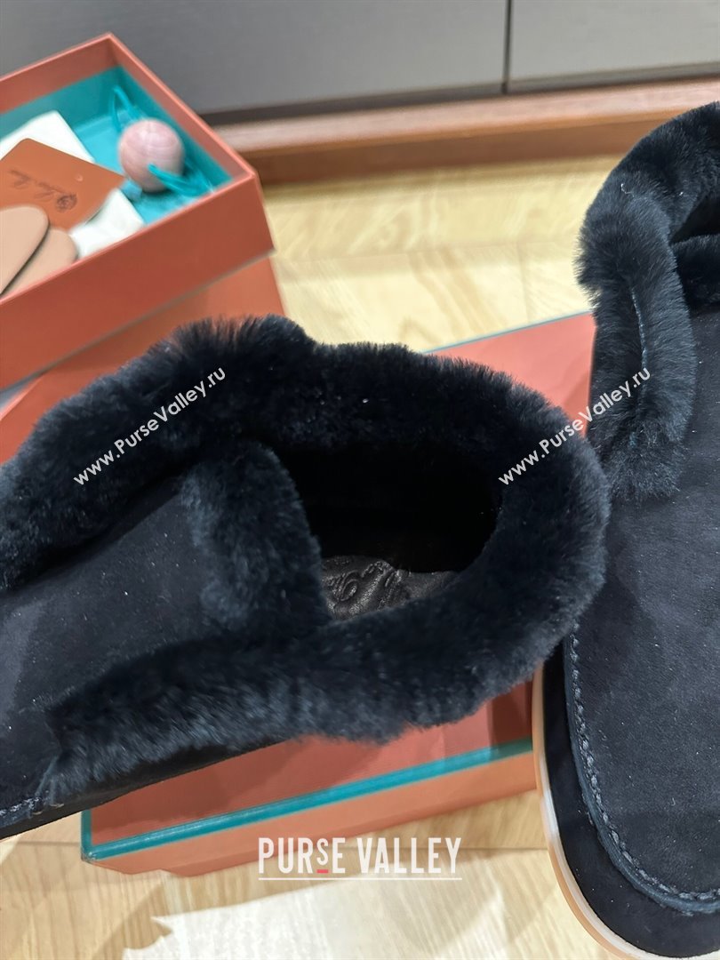 LP Open Walk Boots with Fur in Suede LP103112 Black 2023 Top (KL-23103112)