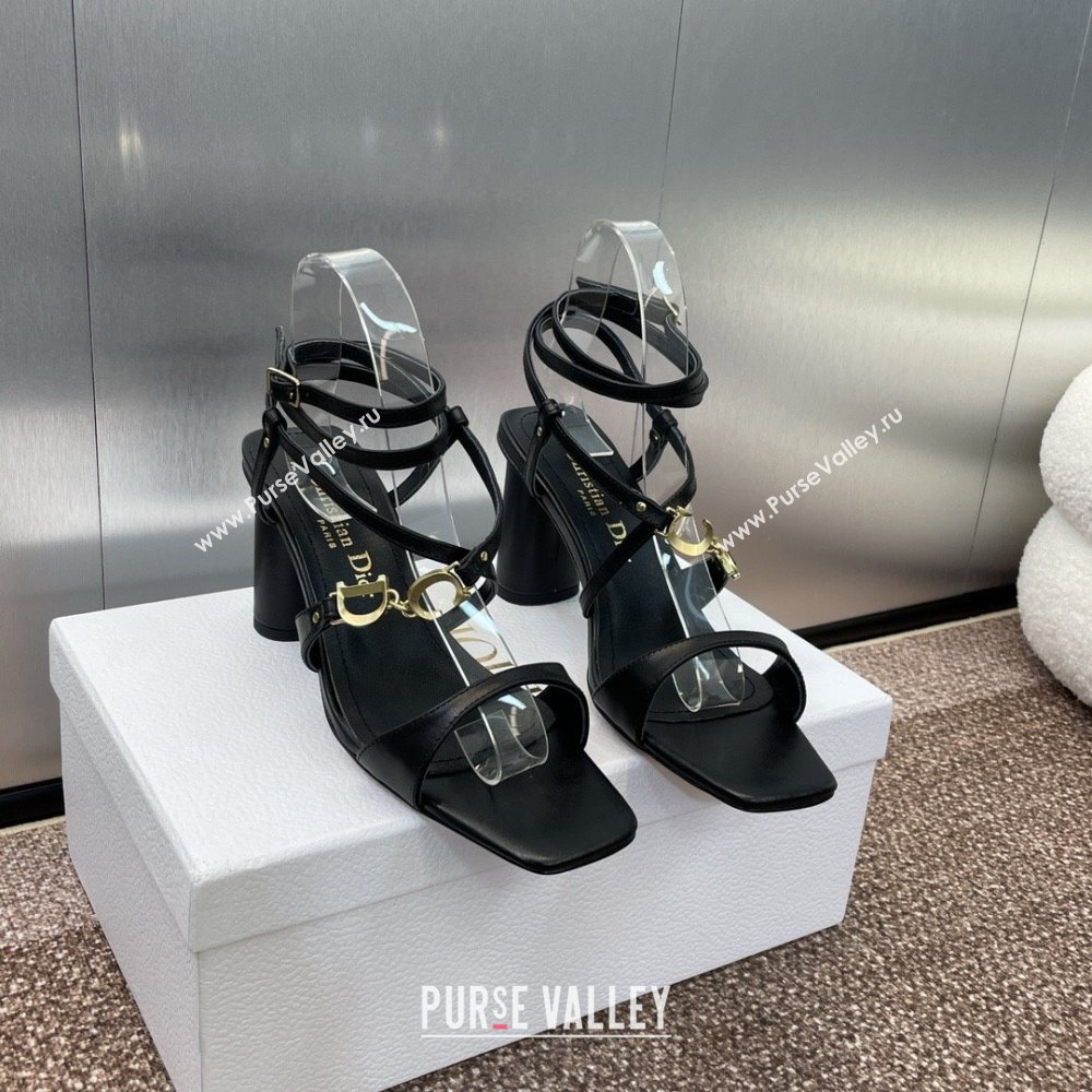 Dior Cest Dior Heeled Sandal in Calfskin 8cm Heel Black 2024 (SS-24071707)