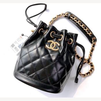 Chanel Calfskin Small Bucket Bag AS2716 Black 2021 (YUND-21101209)