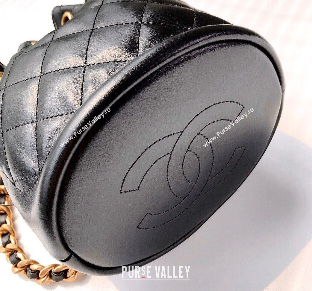Chanel Calfskin Small Bucket Bag AS2716 Black 2021 (YUND-21101209)