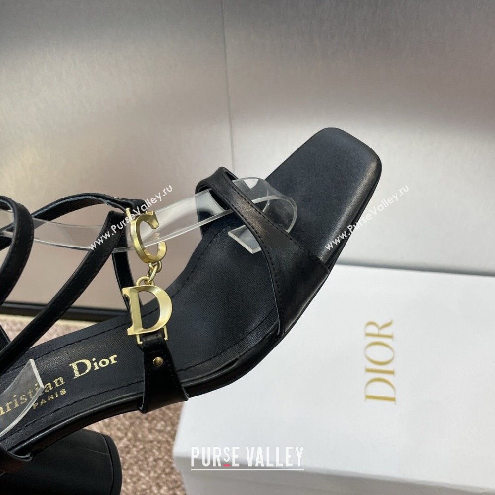 Dior Cest Dior Heeled Sandal in Calfskin 8cm Heel Black 2024 (SS-24071707)