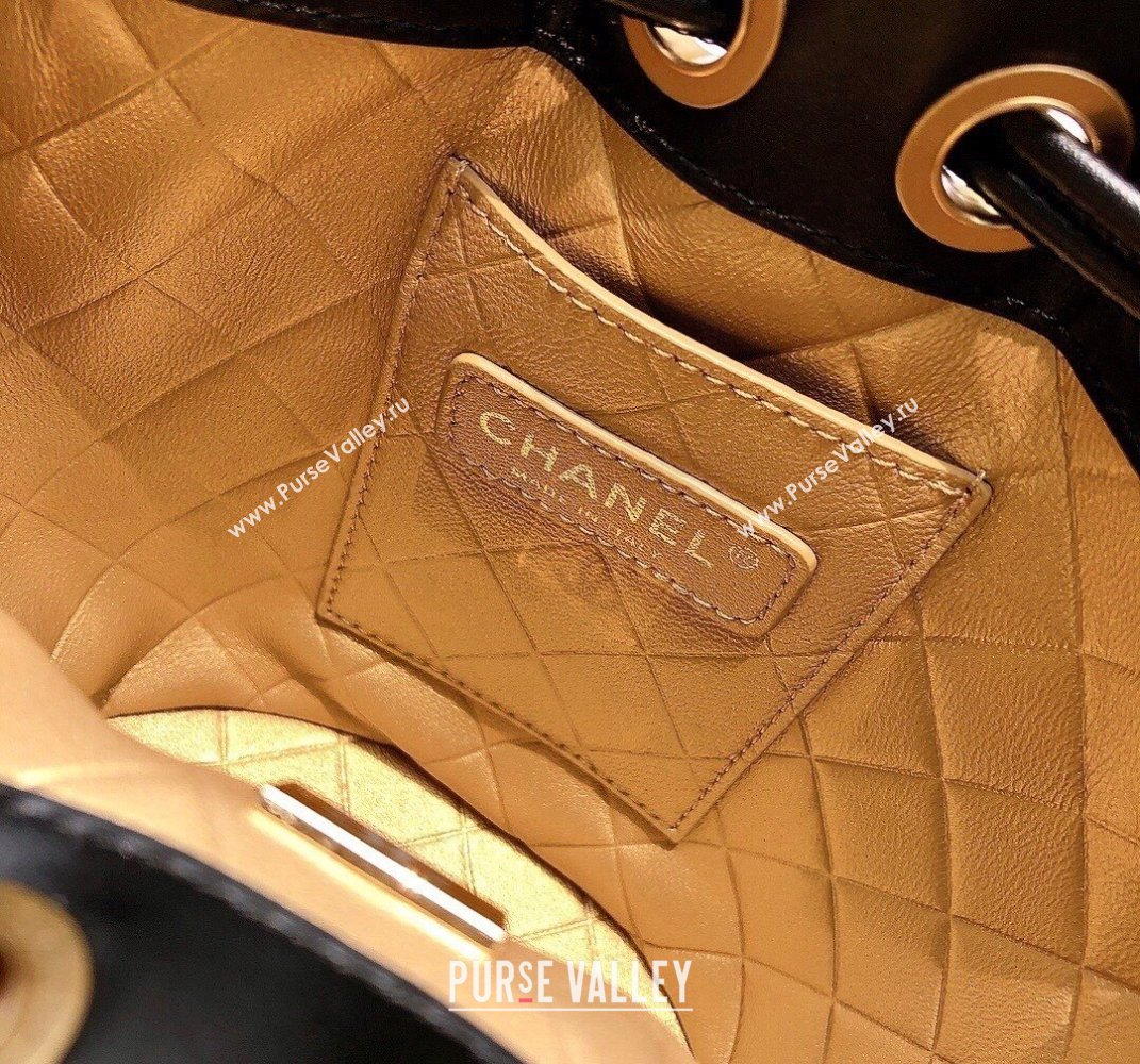 Chanel Calfskin Small Bucket Bag AS2716 Black 2021 (YUND-21101209)