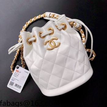 Chanel Calfskin Small Bucket Bag AS2716 White 2021 (YUND-21101210)