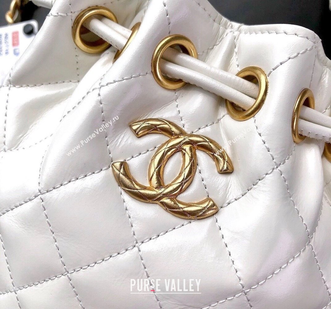 Chanel Calfskin Small Bucket Bag AS2716 White 2021 (YUND-21101210)