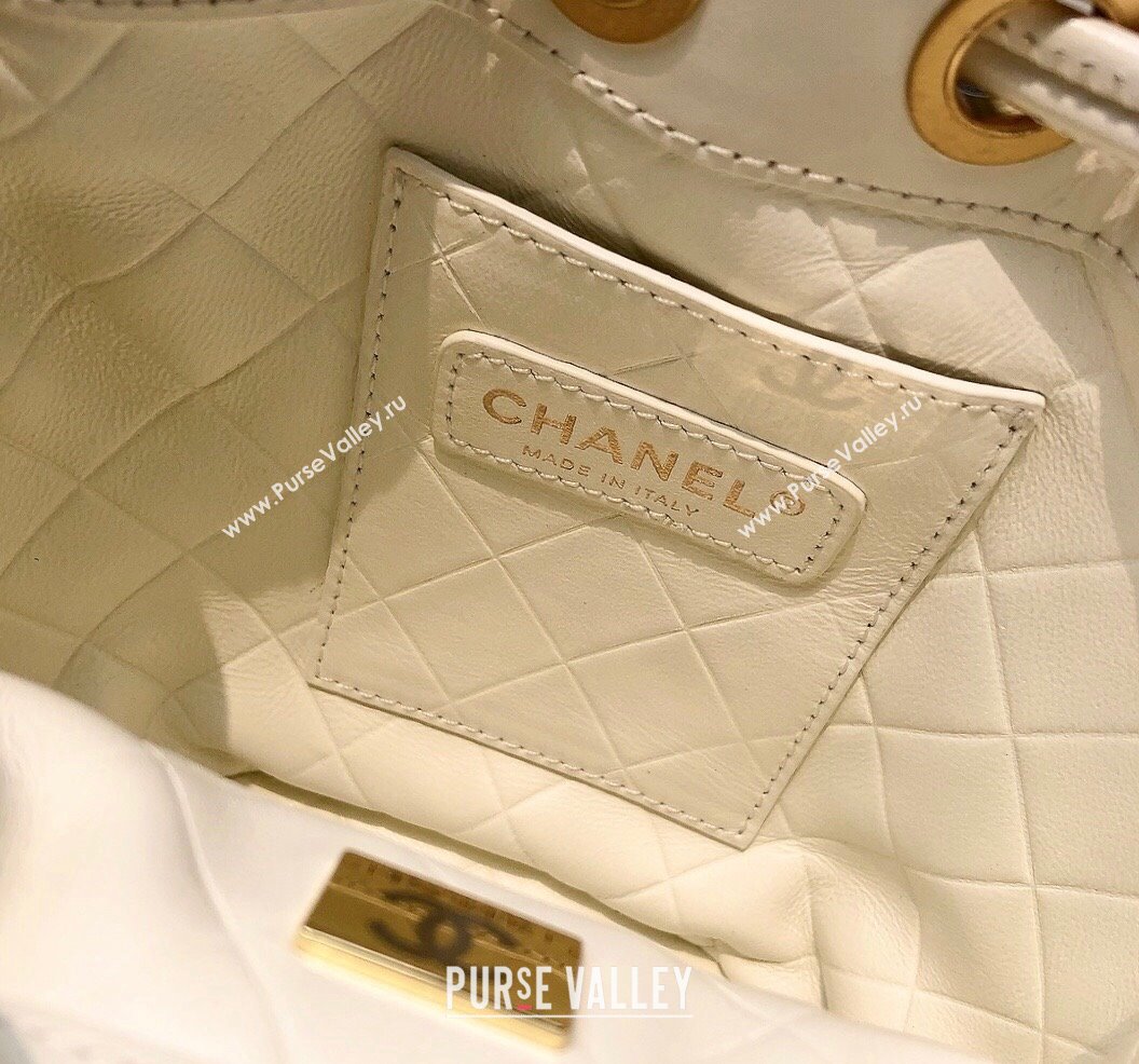 Chanel Calfskin Small Bucket Bag AS2716 White 2021 (YUND-21101210)