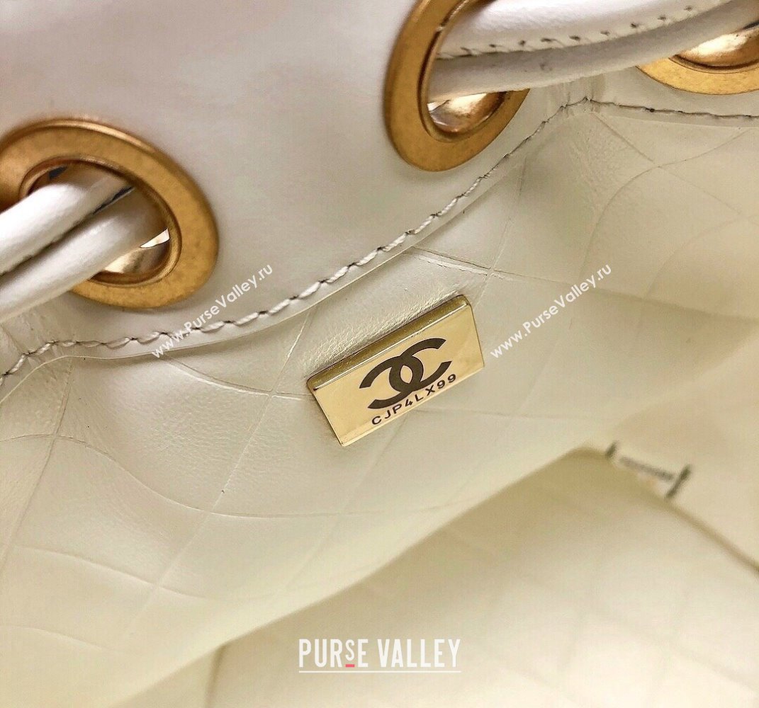 Chanel Calfskin Small Bucket Bag AS2716 White 2021 (YUND-21101210)