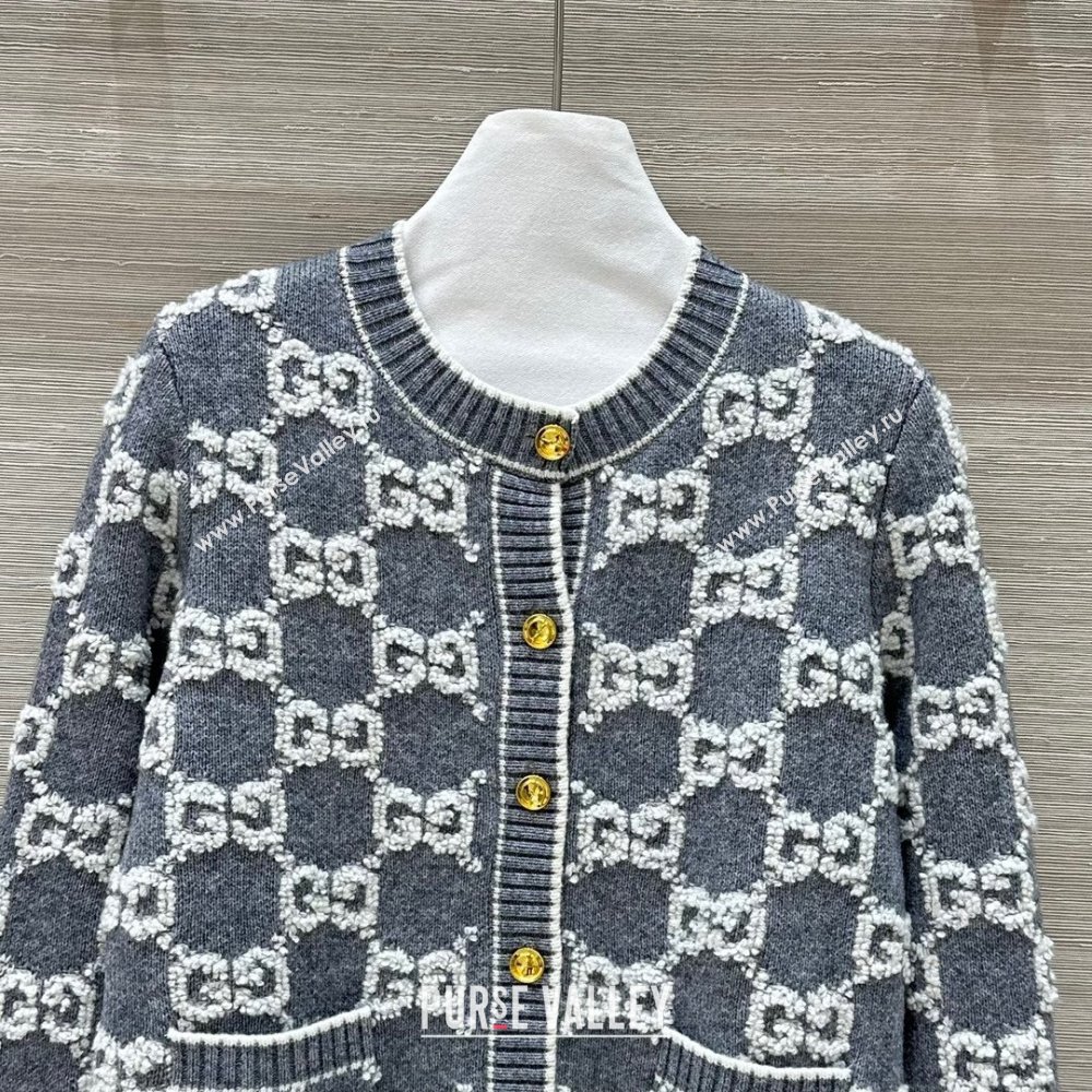 Gucci GG Wool Cardigan G121727 Grey 2024 (Q-24121727)