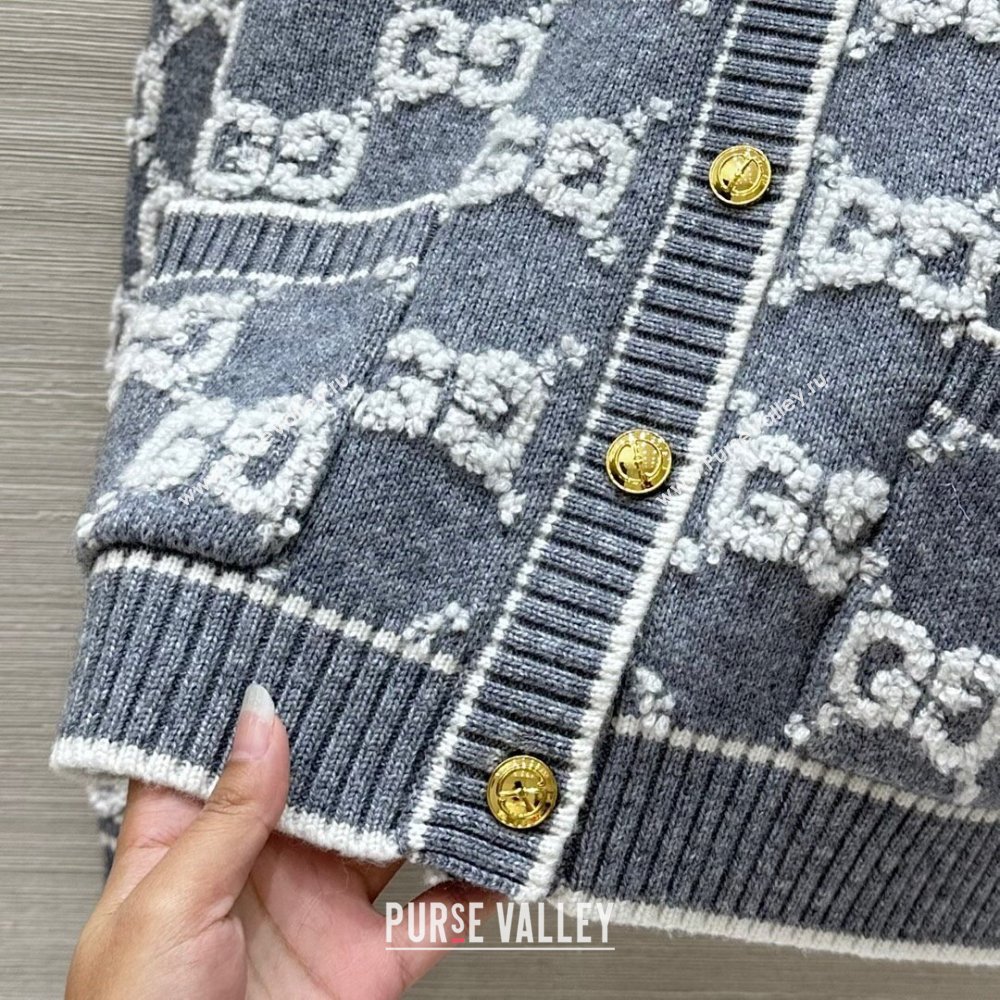 Gucci GG Wool Cardigan G121727 Grey 2024 (Q-24121727)