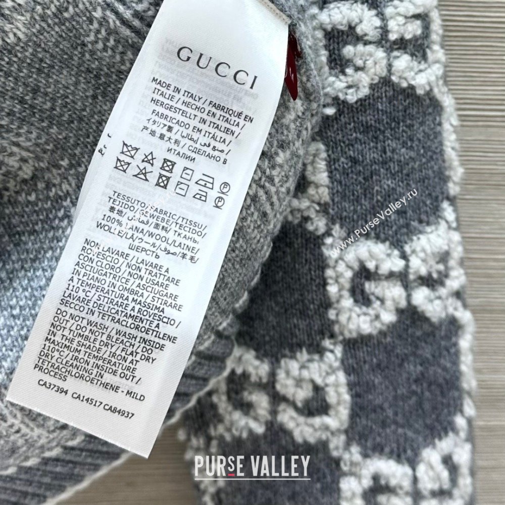 Gucci GG Wool Cardigan G121727 Grey 2024 (Q-24121727)