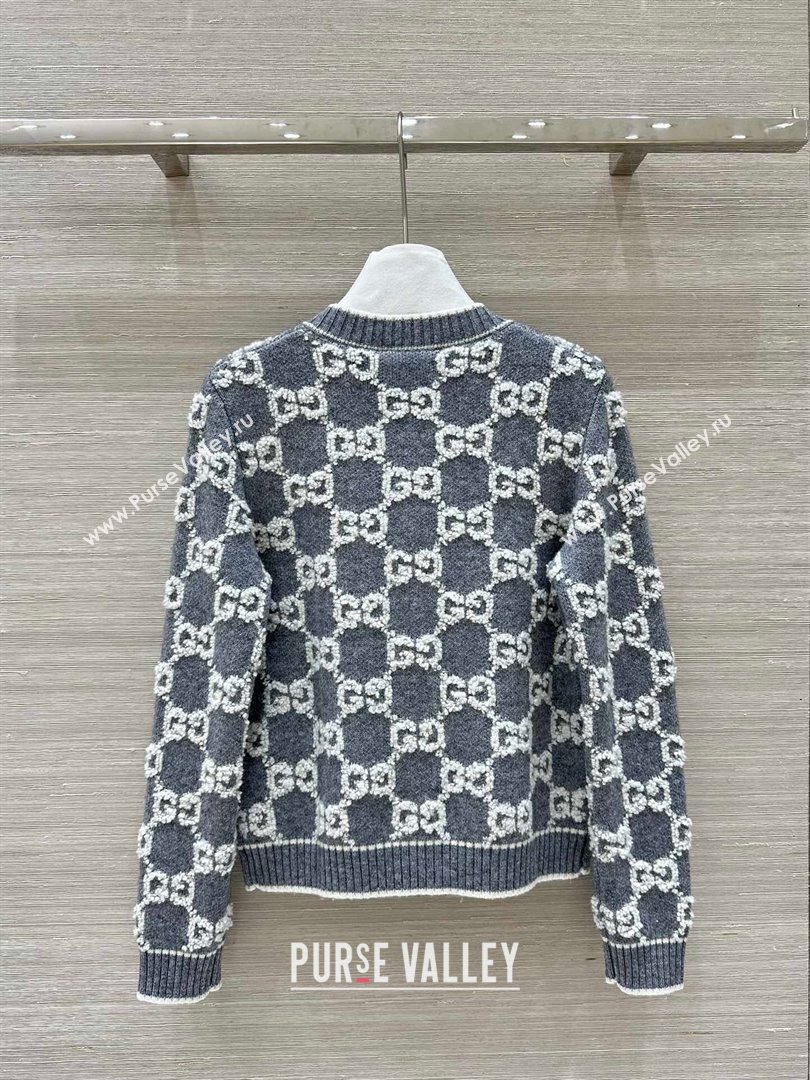 Gucci GG Wool Cardigan G121727 Grey 2024 (Q-24121727)