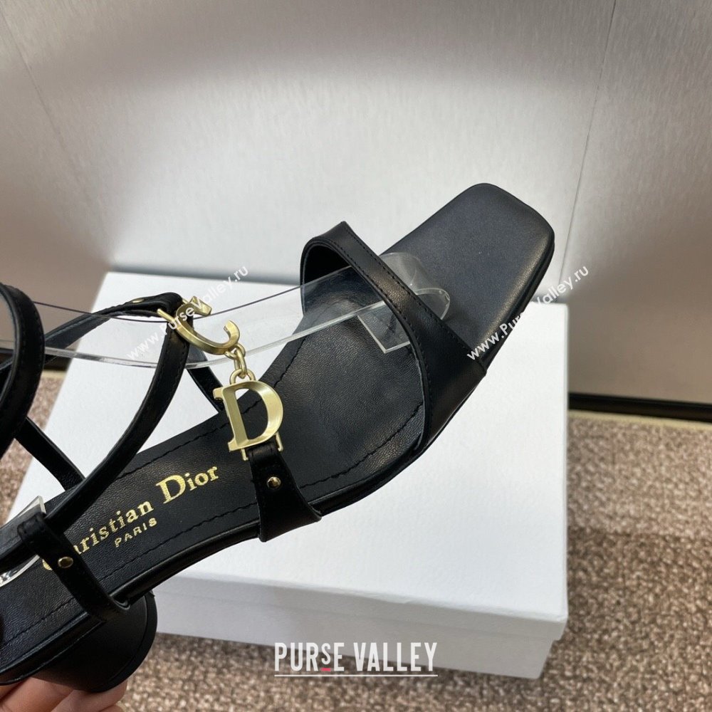 Dior Cest Dior Heeled Sandal in Calfskin 5cm Heel Black 2024 (SS-24071710)