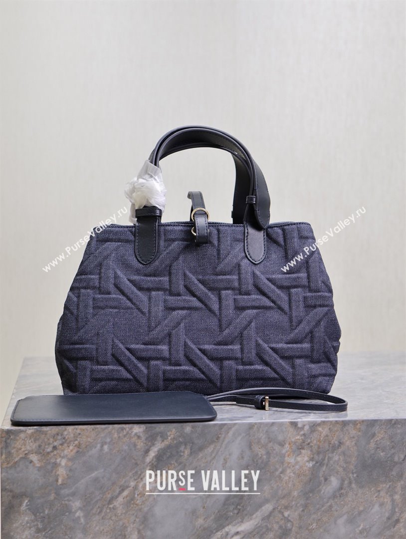 Dior Medium Dior Toujours Bag in Blue Graphic Cannage Denim 2024 (XXG-24102214)