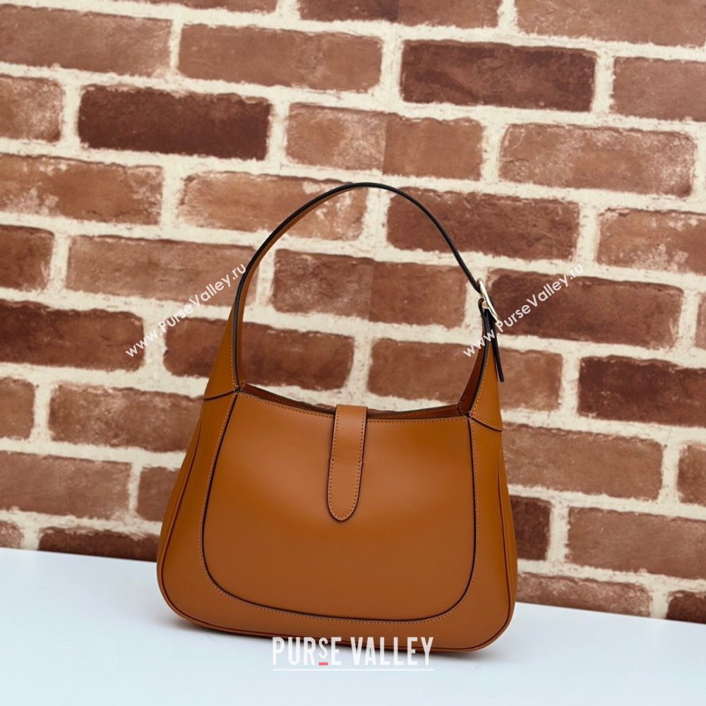 Gucci Jackie Small Shoulder Bag in Smooth Leather 782849 Light Brown 2024 (DLH-240522045)