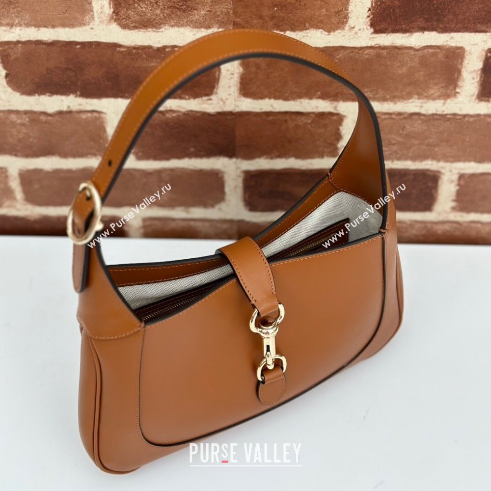 Gucci Jackie Small Shoulder Bag in Smooth Leather 782849 Light Brown 2024 (DLH-240522045)