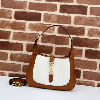 Gucci Jackie Small Shoulder Bag in Canvas and Leather 782849 Brown/White 2024 (DLH-240522046)