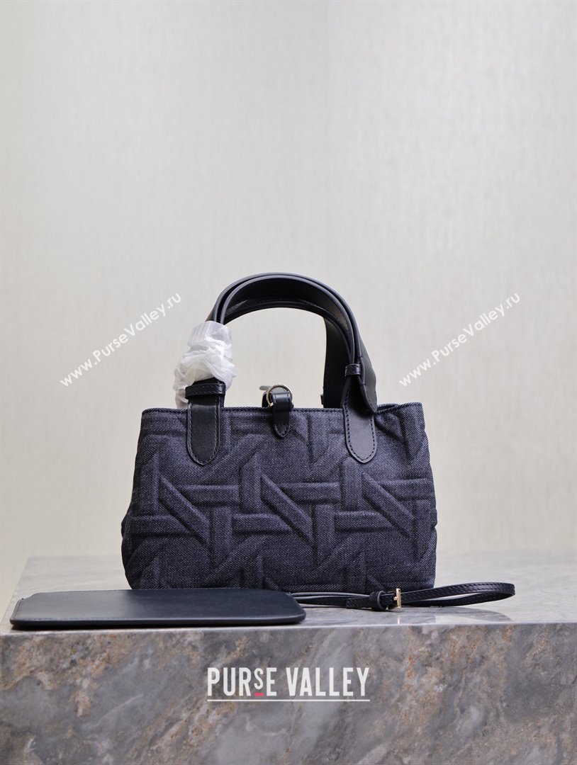 Dior Small Dior Toujours Bag in Blue Graphic Cannage Denim 2024 (XXG-24102215)