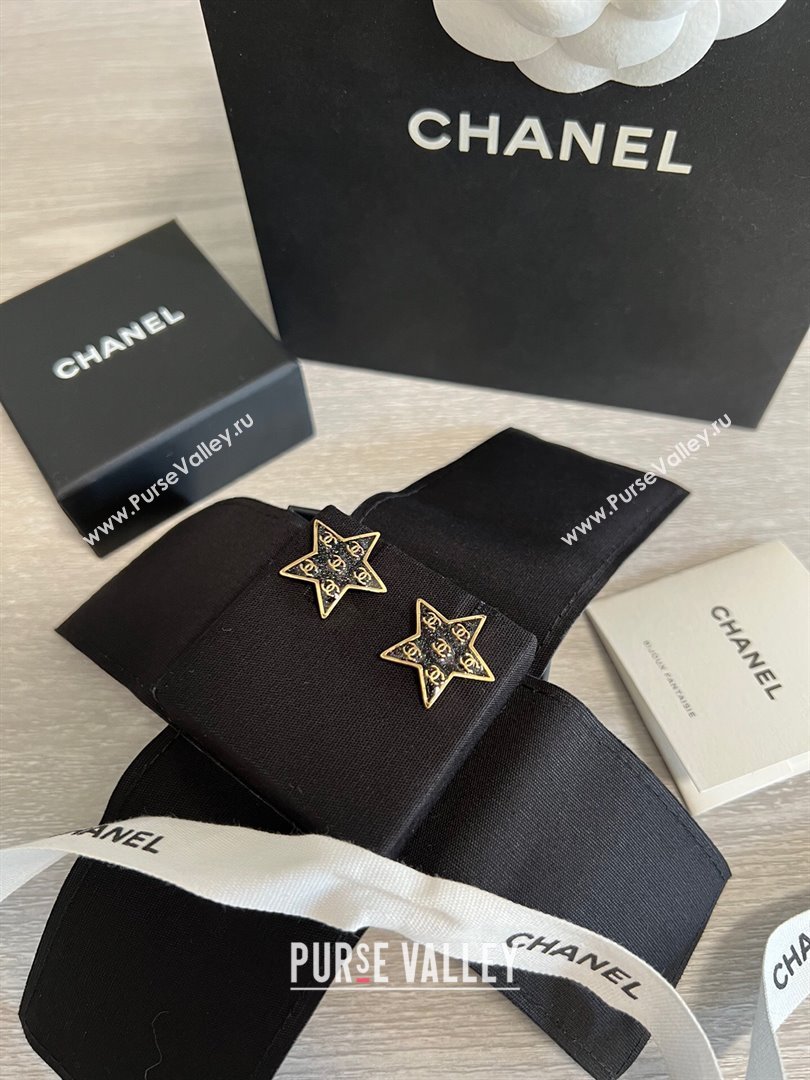 Chanel Star Earrings CH12622 Black 2024 (YF-24012622)