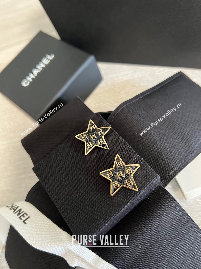 Chanel Star Earrings CH12622 Black 2024 (YF-24012622)