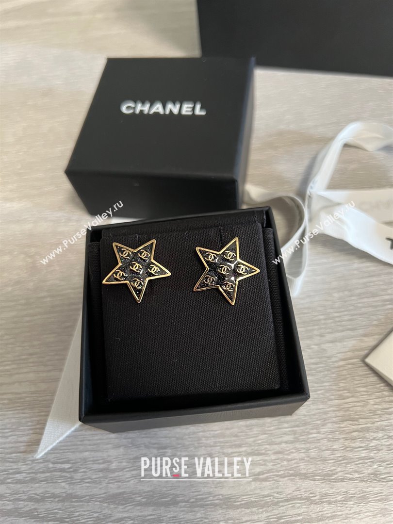 Chanel Star Earrings CH12622 Black 2024 (YF-24012622)