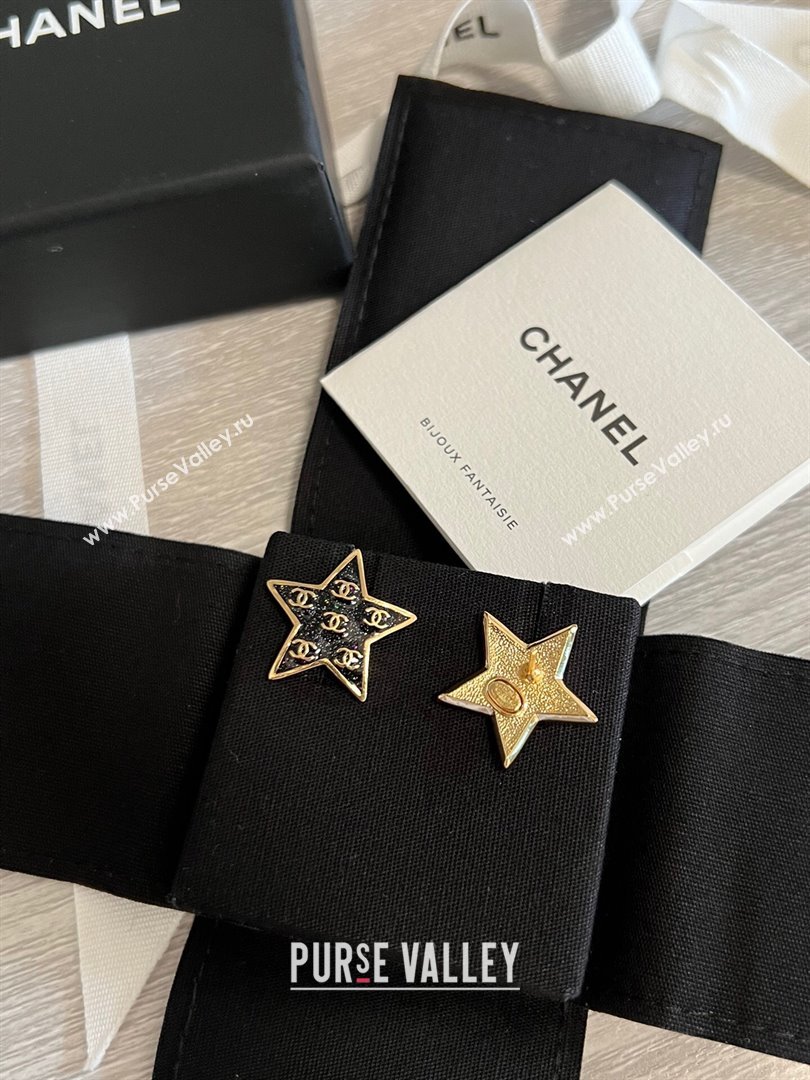 Chanel Star Earrings CH12622 Black 2024 (YF-24012622)