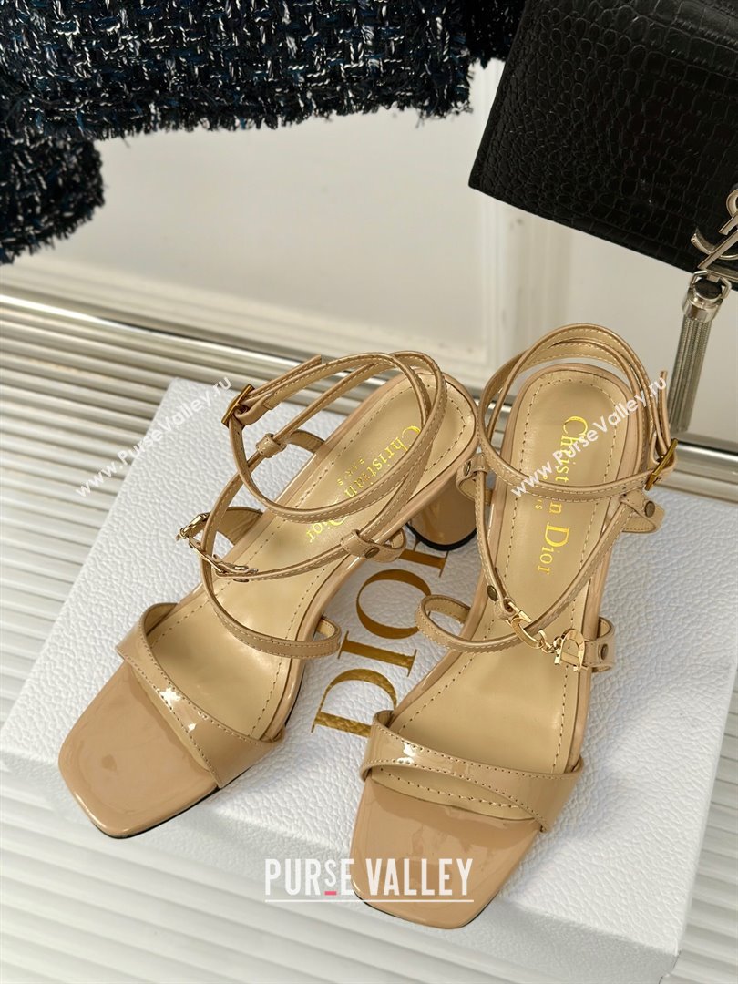 Dior Cest Dior Heeled Sandal in Calfskin 8cm Heel Beige 2024 (MD-24071712)