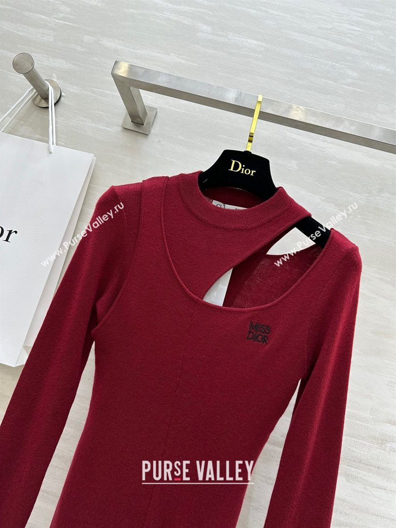 Dior Miss Dior Knit Sweater D101810 Burgundy 2024 (Q-24101810)