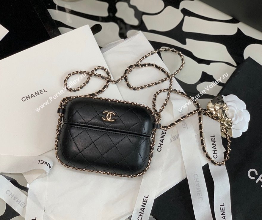 Chanel Lambskin Clutch with Chain AP2207 Black 2021 (JY-21101233)