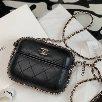 Chanel Lambskin Clutch with Chain AP2207 Black 2021 (JY-21101233)