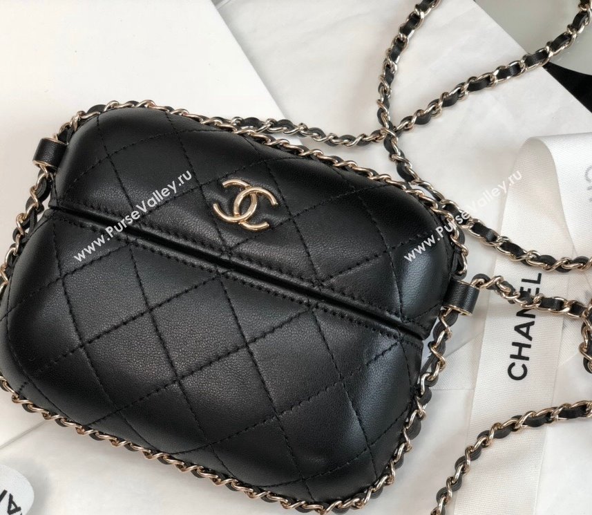 Chanel Lambskin Clutch with Chain AP2207 Black 2021 (JY-21101233)