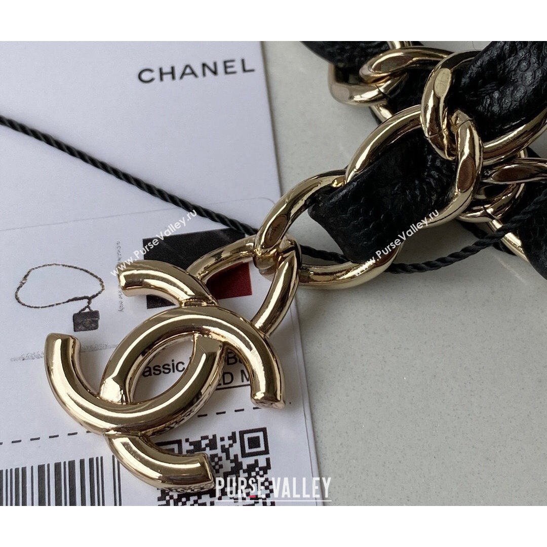 Chanel Grained Calfskin Mini Belt Bag AP2305 Black 2021 (SSZ-21082813)