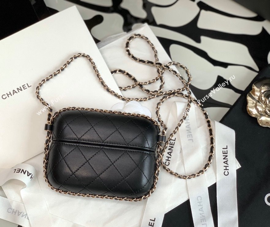 Chanel Lambskin Clutch with Chain AP2207 Black 2021 (JY-21101233)