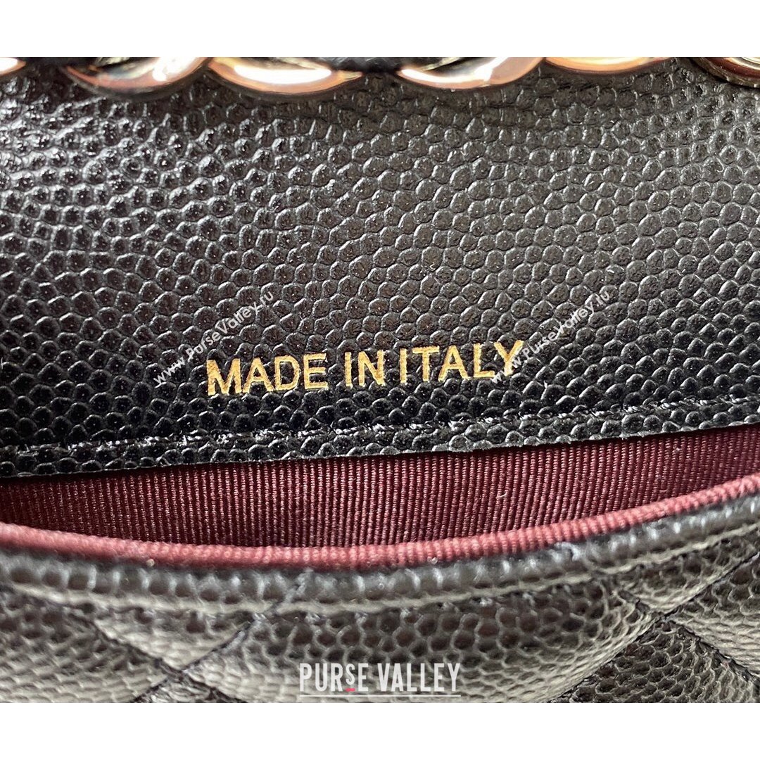 Chanel Grained Calfskin Mini Belt Bag AP2305 Black 2021 (SSZ-21082813)