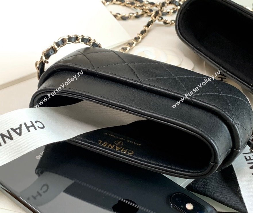 Chanel Lambskin Clutch with Chain AP2207 Black 2021 (JY-21101233)