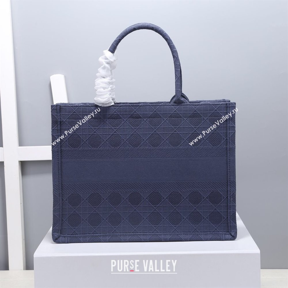 Dior Small Book Tote Bag in Blue Cannage Embroidery 2020 (XXG-20112629)