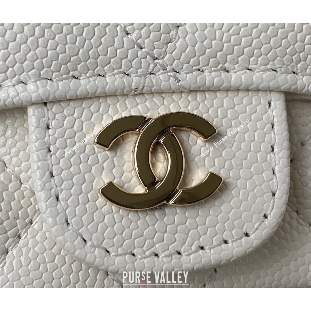 Chanel Grained Calfskin Mini Belt Bag AP2305 White 2021 (SSZ-21082814)