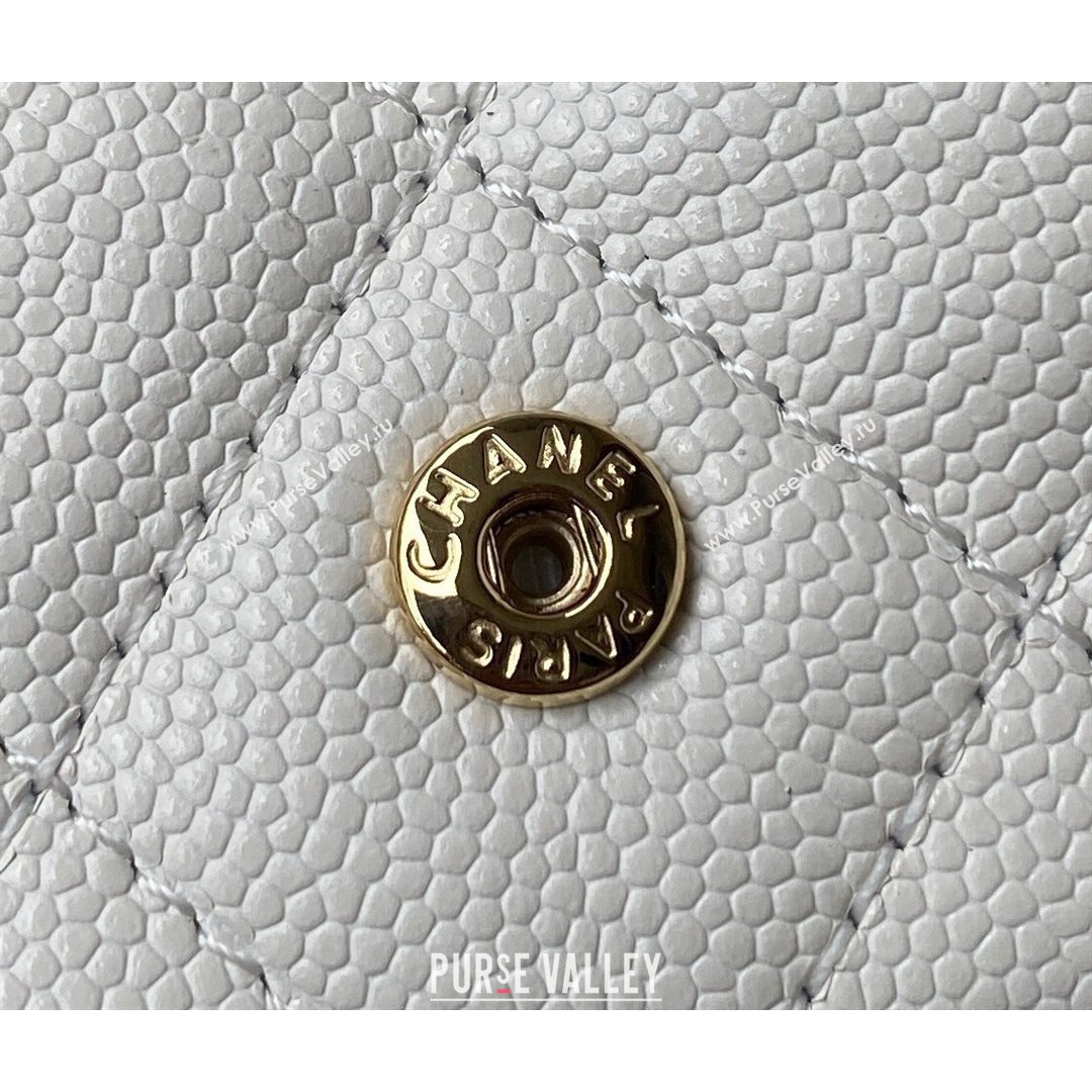Chanel Grained Calfskin Mini Belt Bag AP2305 White 2021 (SSZ-21082814)