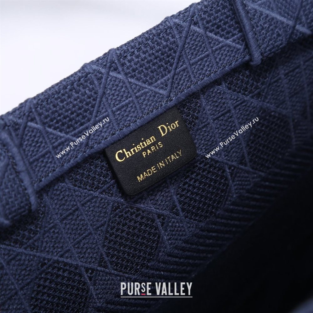 Dior Small Book Tote Bag in Blue Cannage Embroidery 2020 (XXG-20112629)