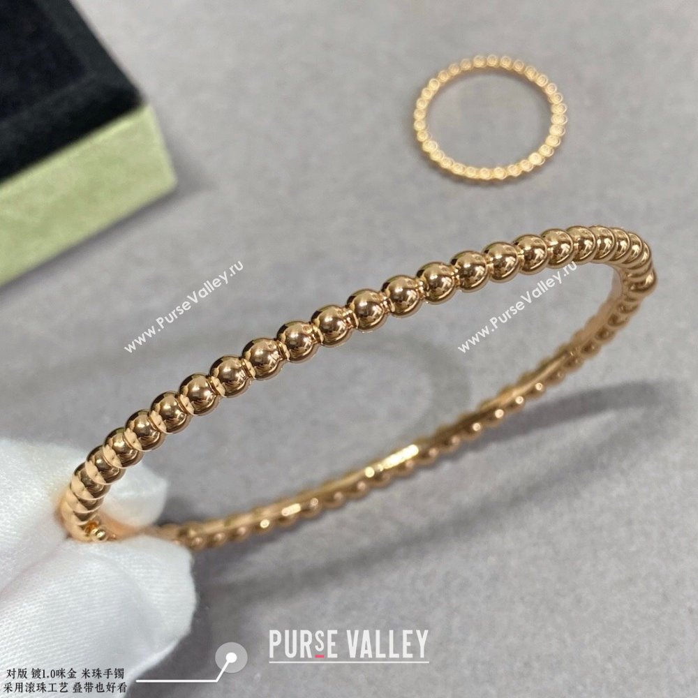 Van Cleef Arpels Perl茅e Pearls Bracelet V12630 Pink Gold 2024 (YF-24012630)