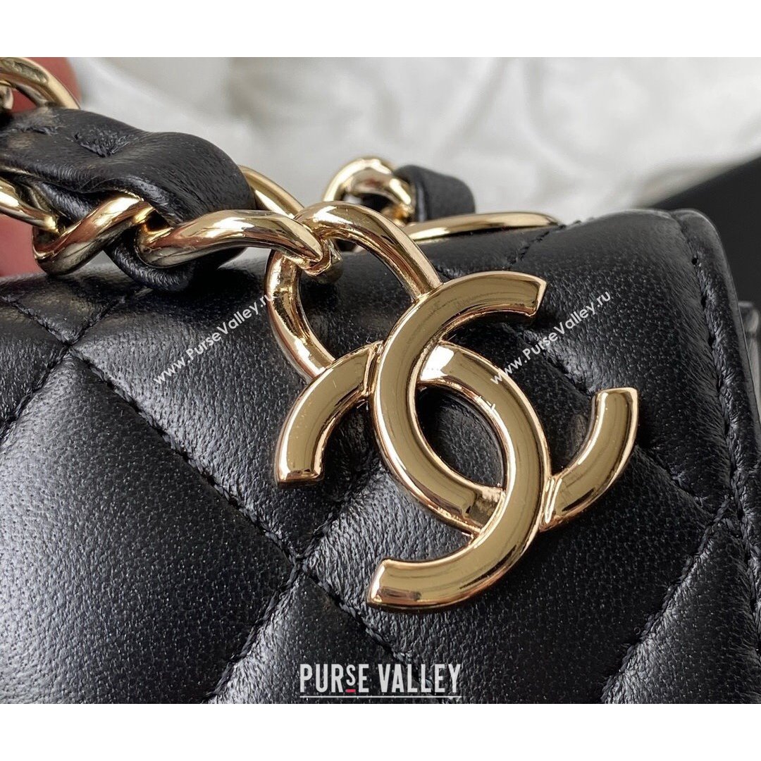 Chanel Lambskin Mini Belt Bag AP2305 Black 2021 (SSZ-21082815)