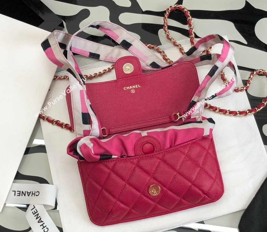 Chanel Printed Fabric Foldable Shopping Bag AP2095 Pink 2021 (JY-21101235)