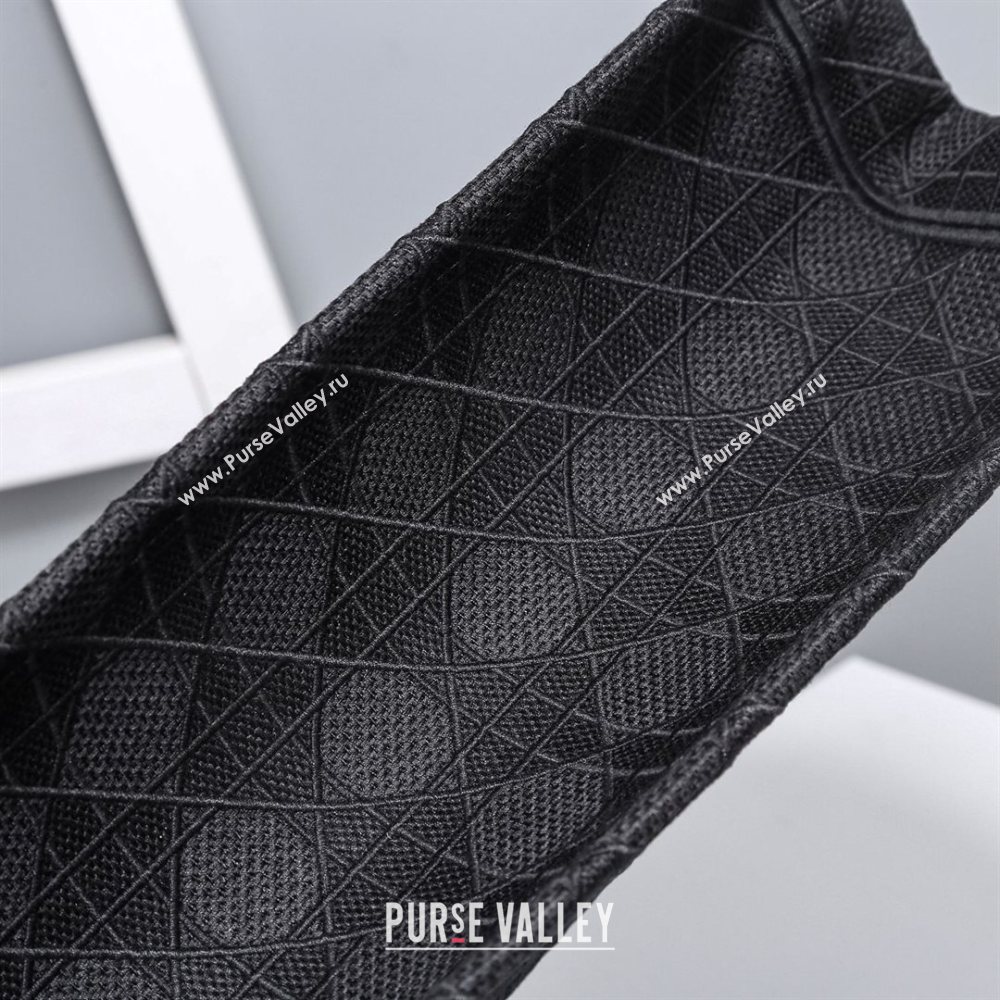 Dior Small Book Tote Bag in Black Cannage Embroidery 2020 (XXG-20112631)
