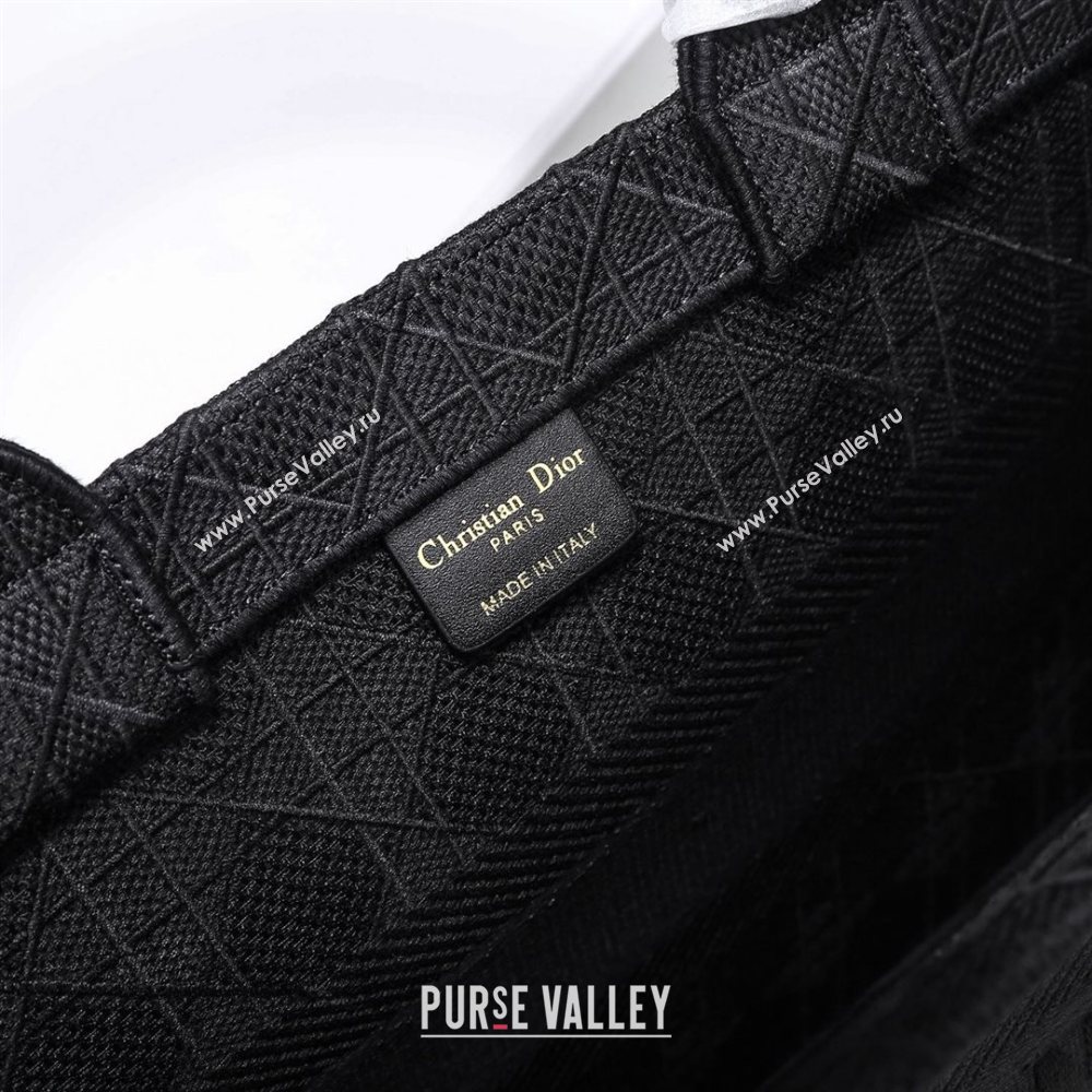 Dior Small Book Tote Bag in Black Cannage Embroidery 2020 (XXG-20112631)